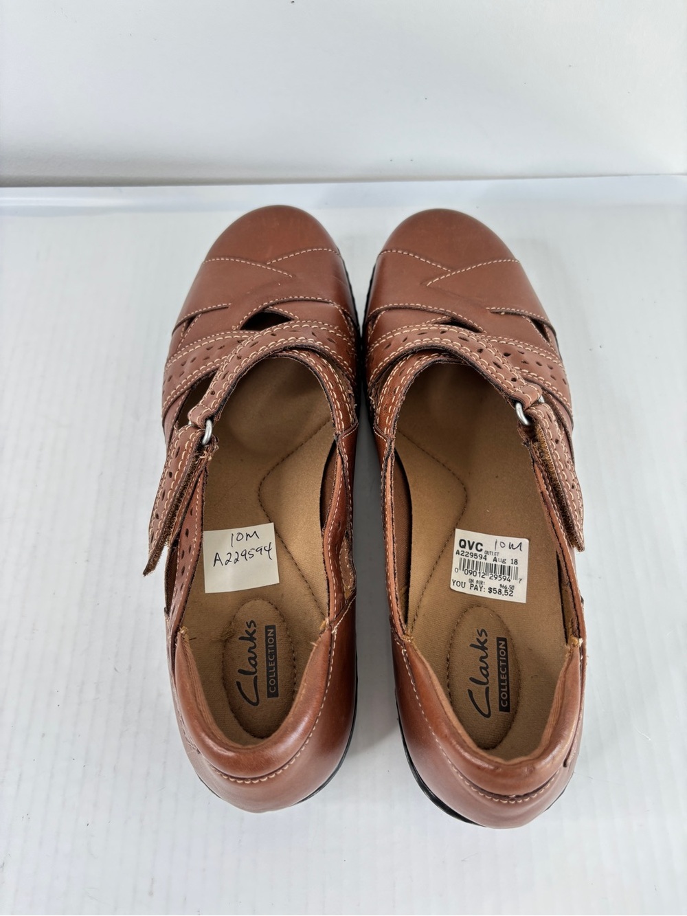 Clarks Ashland Spin Q Slip-On Loafer Mary Jane Womens Comfort Shoe Size 10 Brown - Picture 9 of 11